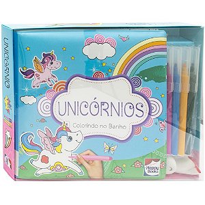 Livro Colorindo no banho - Unicórnio