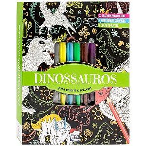 Livro Meu SuperKit Brilhante de Arteterapia! Dinossauros