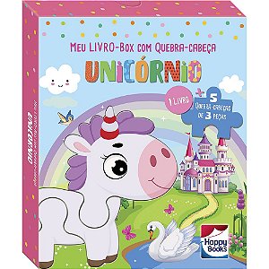 Livro Meu LIVRO-Box com Quebra-cabeça: Unicórnio