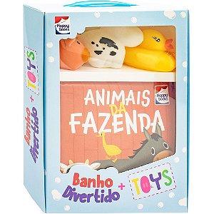 Livro Banho Divertido + Toys: Animais da Fazenda