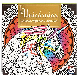 Livro Colorir, Relaxar e Apreciar: Unicórnios
