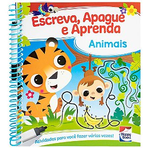Livro Escreva, Apague e Aprenda: Animais