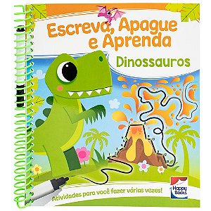 Livro Escreva, Apague e Aprenda: Dinossauros