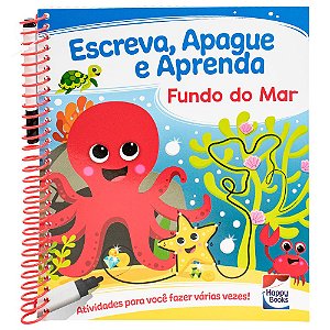 Livro Escreva, Apague e Aprenda: Fundo do Mar