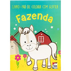 Livro Livro-pad de colorir com Glitter: Fazenda