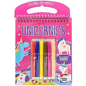 Livro Colorindo por Números: Unicórnios