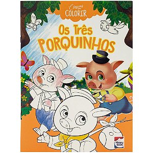 Livro Clássicos para colorir: Os três porquinhos