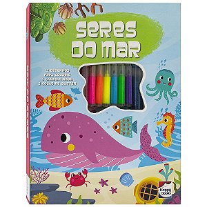 Livro Meu Adorável Superlivro de Colorir: Seres do Mar