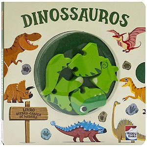 Livro Livro Quebra-cabeça de madeira: Dinossauro