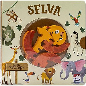 Livro Livro Quebra-cabeça de madeira: Selva