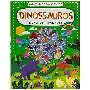 Livro Aventuras com Adesivos - Livro de Atividades: Dinos...