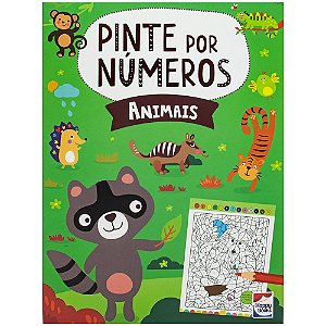 Livro Pinte por números: Animais
