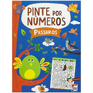 Livro Pinte por números - Pássaros