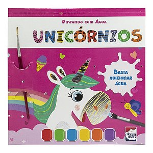 Livro Pintando com Água: Unicórnio