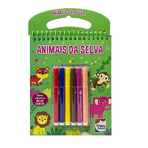 Livro Colorindo por Números: Animais da Selva