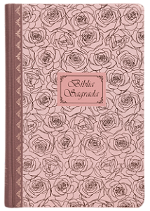 Livro Bíblia Sagrada Católica, Letra Grande, Rosas, Capa ...