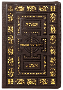 Livro Bíblia Sagrada Católica, Letra Grande, Molduras, Co...