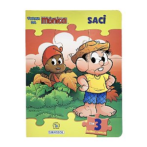 Livro Turma da Mônica Livro Quebra-Cabeça -Saci: Com 3 qu...
