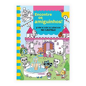Livro Encontre Os Amiguinhos! - No Castelo - Pinte E Cole...