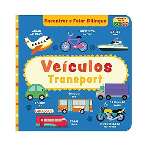Livro Veículos/ Transport - Encontrar e falar bilíngue