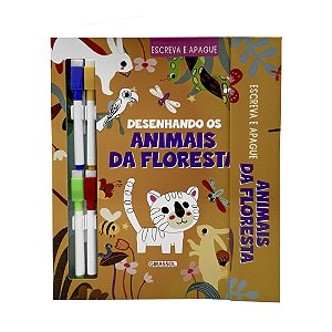 Livro Escreva E Apague - Desenhando Os Animais Da Florest...