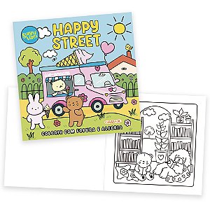 Livro Sunny Vibes - Happy Street - Colorir Com Fofura E A...