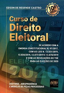 Livro Curso De Direito Eleitoral - 10Ed/20