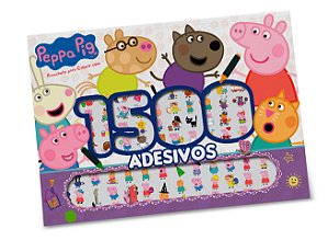 Livro Peppa Pig prancheta para colorir com 1500 adesivos