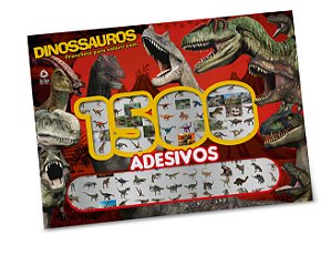 Livro Dinossauros prancheta para colorir com 1500 adesivo...