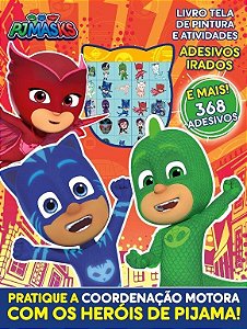 Livro PJ Masks - Livro tela de pintura e atividades