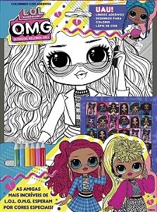 Livro L.O.L. Surprise! OMG - Colorindo com adesivos