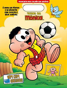 Livro Turma da Mônica - Prancheta para colorir com adesiv...