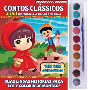 Livro Contos clássicos - Livro para pintar com aquarela