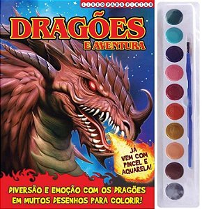Livro Dragões - Livro para pintar com aquarela
