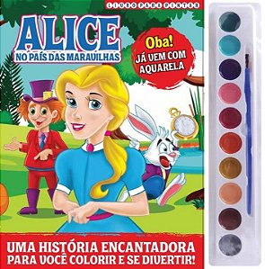 Livro Alice no país das maravilhas - Livro para pintar co...