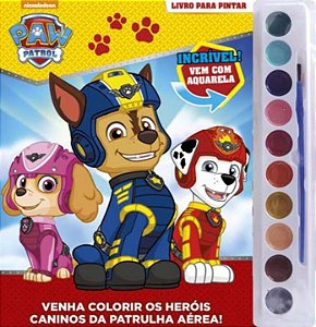 Livro Patrulha Canina - Livro para pintar com aquarela