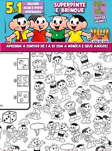 Livro Turma da Mônica Super Pinte e Brinque