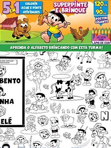 Livro Turma do Chico Bento Super Pinte e Brinque