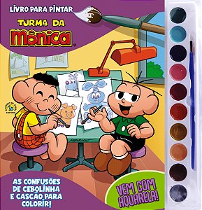 Livro Turma da Mônica livro para pintar com aquarela