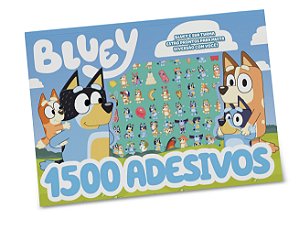 Livro Bluey Prancheta para Colorir com 1500 Adesivos