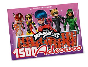 Livro Ladybug Prancheta para Colorir com 1500 Adesivos