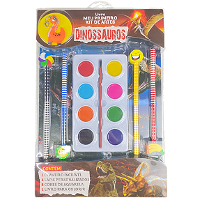 Livro Meu Primeiro Kit de Artes - Dinossauros