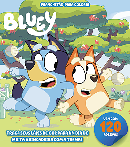 Livro Bluey Pranchetão para Colorir