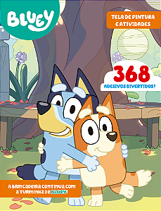 Livro Bluey Livro Tela De Pintura e Atividades