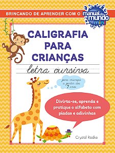 Livro Caligrafia para crianças: letra cursiva