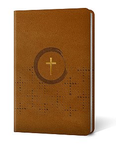 Livro Bíblia NVI Slim Marrom Cruz