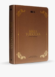 Livro Bíblia Todo Dia Letra Grande: Capa Marrom