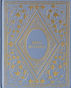 Livro Bíblia Mulheres NAA - 1 Coluna Capa Dura Vintage Azul: Po...