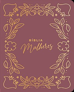 Livro Bíblia Mulheres Nvt - Duas Colunas - Frame Floral Pink: p...