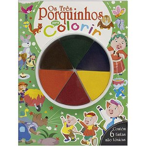 Livro Dedinhos em Ação! Os Três Porquinhos para Colorir